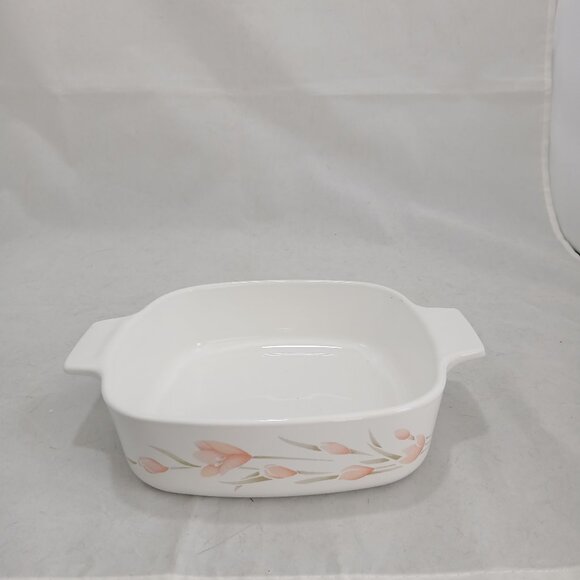CorningWare A-1-B Dish Peach Floral (1987-91) NO LID - Picture 1 of 6